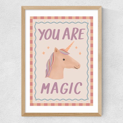 You Are Magic A2 (42 x 59.4cm) Frame Natural Oak Medium (22mm) 