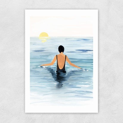 Swimmer 50x70cm Unframed 