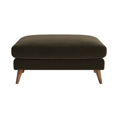 Loaf | Groover | Rectangle Footstool | Green Velvet | Wine Bottle