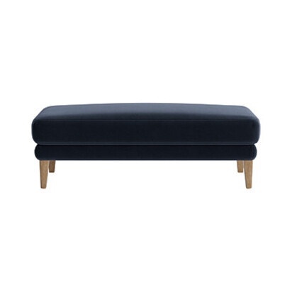 Loaf | Scrumpton | Ottoman Bench | Blue Velvet | Milky Way