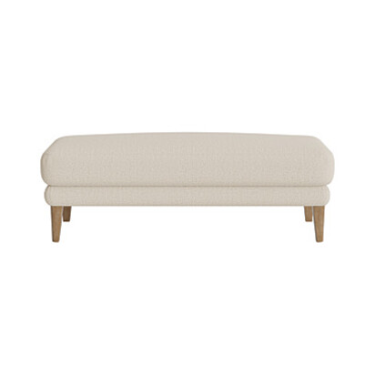 Loaf | Scrumpton | Ottoman Bench | Neutral Boucle | Whipped Cream