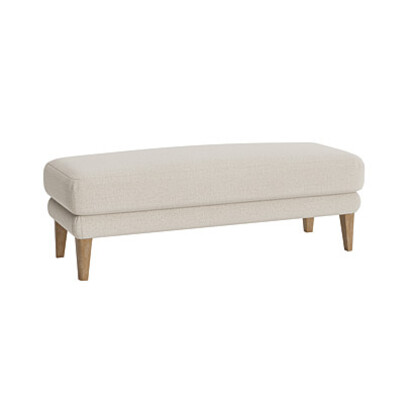 Loaf Scrumpton Ottoman Bench in Neutral House Fabric - Thatch