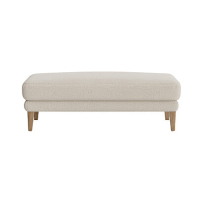 Loaf Scrumpton Ottoman Bench in Neutral House Fabric - Thatch
