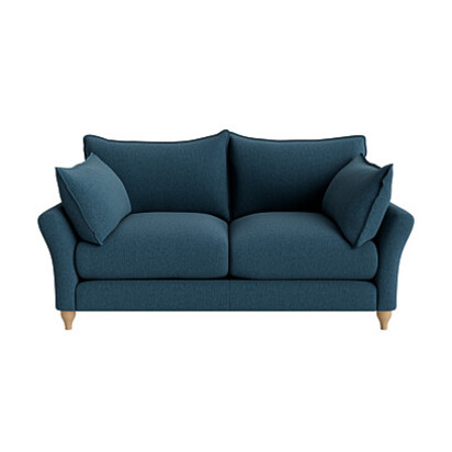 Loaf | Brioche | Small Flat-Packed Sofa | Blue Teal Linen | Hosepipe