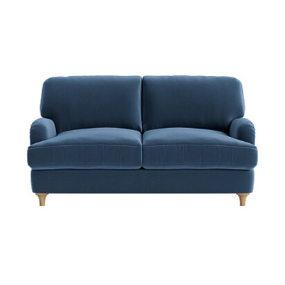 Loaf | Jonesy | Small Sofa | Blue Velvet | Shipping Forecast