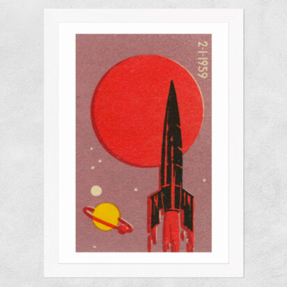 Blood Moon Matchbox 50x70cm Frame Black Narrow (15mm) 