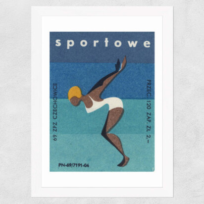 Sportowe Diver Matchbox A3 (29.7 x 42cm) Frame White Narrow (15mm) 