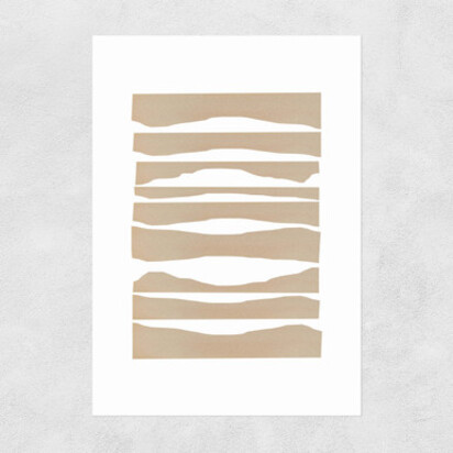 Waves by Anna Mainz A3 (29.7 x 42cm) Frame White Medium (22mm) 