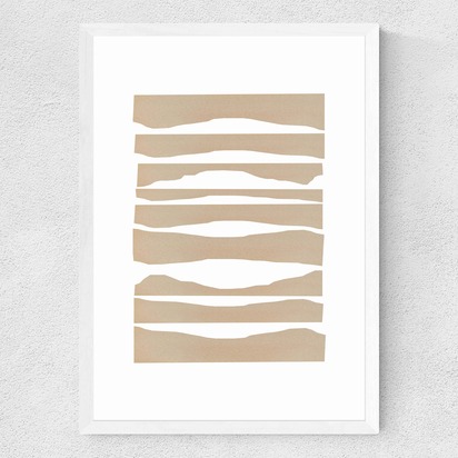 Waves by Anna Mainz A3 (29.7 x 42cm) Frame White Medium (22mm) 