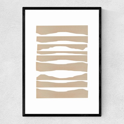 Waves by Anna Mainz A2 (42 x 59.4cm) Frame Black Narrow (15mm) 