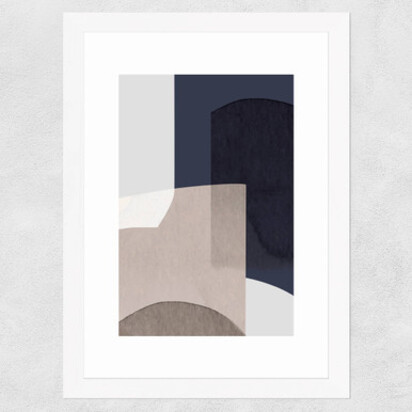 Abstract XII A1 (59.4 x 84.1cm) Frame Black Narrow (15mm) 