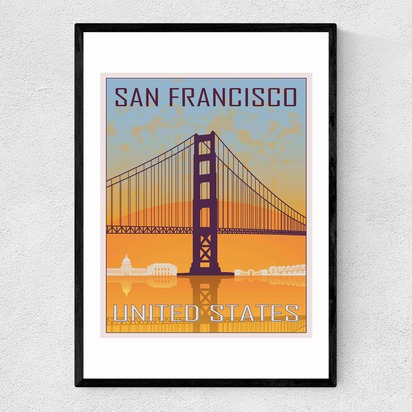 San Fran A3 (29.7 x 42cm) Frame Black Narrow (15mm) 