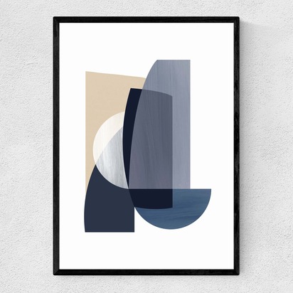 Abstract IV A3 (29.7 x 42cm) Frame Black Narrow (15mm) 