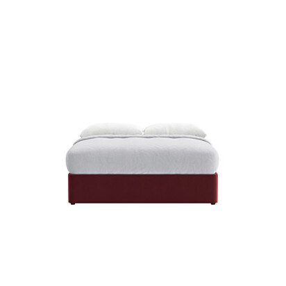 Loaf Superking Side Stash 2 Drawer Bed in Pink Velvet - Drenched Damsons
