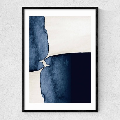 Watercolour VII A3 (29.7 x 42cm) Frame Black Narrow (15mm) 