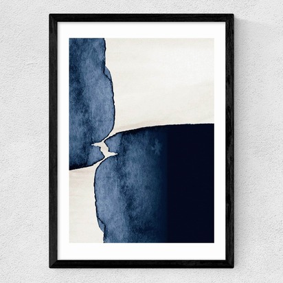 Watercolour VII 50x70cm Frame Black Medium (22mm) 