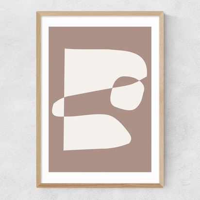 Silhouette brown A3 (29.7 x 42cm) Frame Natural Oak Narrow (15mm) 