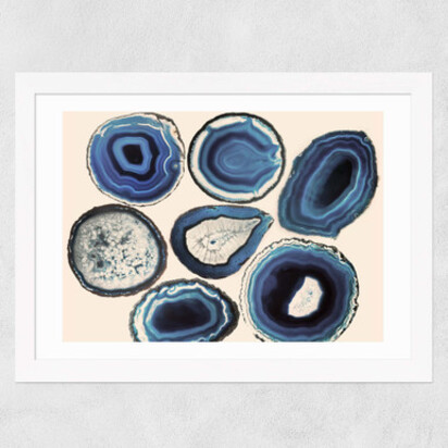 Agate Blue A3 (29.7 x 42cm) Frame Natural Oak Medium (22mm) 