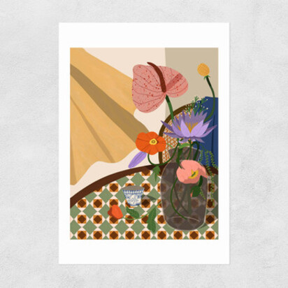 Floral Arrangement A2 (42 x 59.4cm) Frame Black Narrow (15mm) 