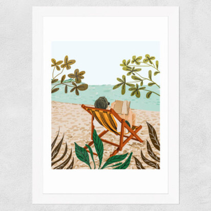 Vacay Book Club 50x70cm Frame Natural Oak Narrow (15mm) 