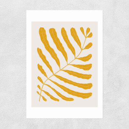 Yellow Plant A2 (42 x 59.4cm) Frame Black Wide (35mm) 