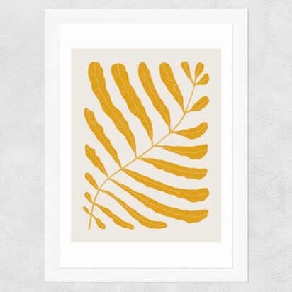 Yellow Plant A3 (29.7 x 42cm) Frame Natural Oak Wide (35mm) 