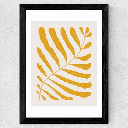 Yellow Plant A2 (42 x 59.4cm) Frame Black Wide (35mm) 