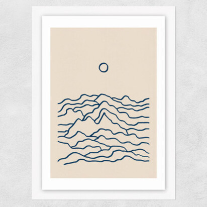 Mountainscape by Alisa Galitsyna 50x70cm Frame Black Narrow (15mm) 