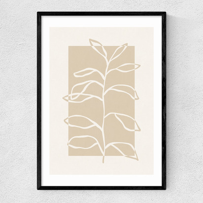 Framed Botany I A3 (29.7 x 42cm) Frame Black Narrow (15mm) 