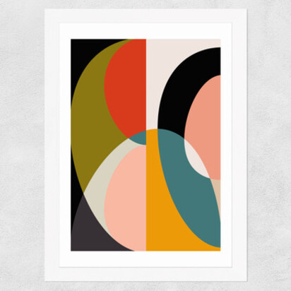 Mid Century DIN XI A1 (59.4 x 84.1cm) Frame Black Narrow (15mm) 