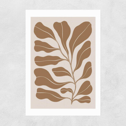 Brown Branch A1 (59.4 x 84.1cm) Frame Natural Oak Narrow (15mm) 