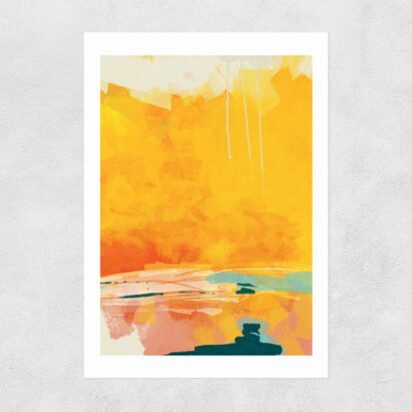 Paysage Jaune 50x70cm Frame Natural Oak Medium (22mm) 