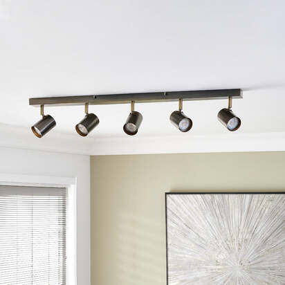 Hereford Matte Pewter 5-Spot Bar