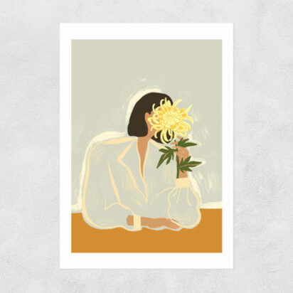 The Chrysanthemum by Arty Guava A1 (59.4 x 84.1cm) Frame Natural Oak Medium (22mm) 