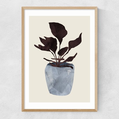 Country Plant A3 (29.7 x 42cm) Frame Natural Oak Narrow (15mm) 