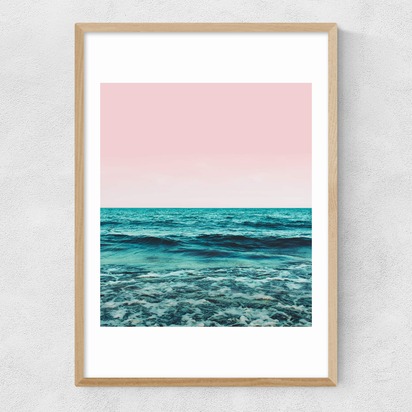 Ocean Main 50x70cm Frame Natural Oak Narrow (15mm) 