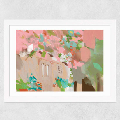 Maison En Provence A3 (29.7 x 42cm) Frame Black Narrow (15mm) 