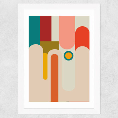 Mid Century Art Deco A2 (42 x 59.4cm) Frame Black Wide (35mm) 