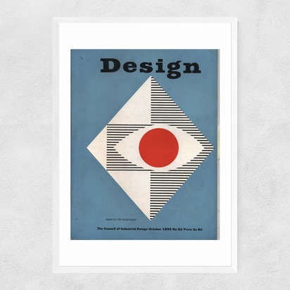 Graphics, October 1955, Design Magazine A1 (59.4 x 84.1cm) Frame White Narrow (15mm) 