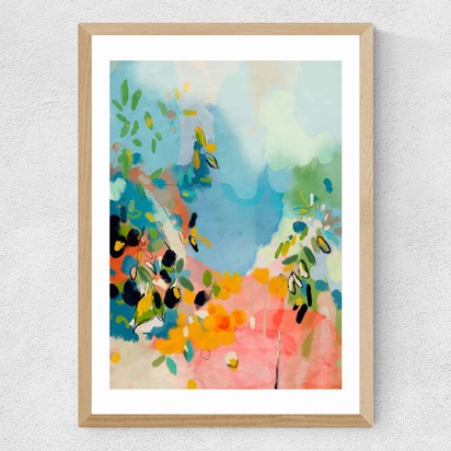 Olivier Avec Jardin A2 (42 x 59.4cm) Frame Natural Oak Medium (22mm) 