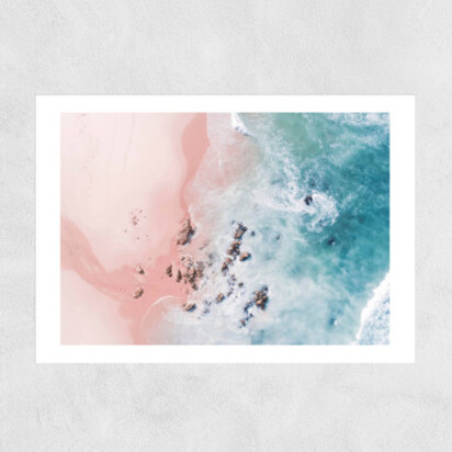 Sea Bliss A1 (59.4 x 84.1cm) Frame Natural Oak Medium (22mm) 