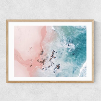Sea Bliss A2 (42 x 59.4cm) Frame Natural Oak Narrow (15mm) 