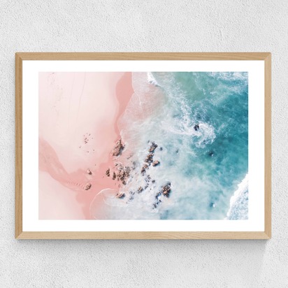 Sea Bliss A1 (59.4 x 84.1cm) Frame Natural Oak Medium (22mm) 