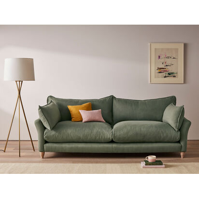 Loaf | Brioche | Medium Sofa | Green Linen | Waxed Jacket