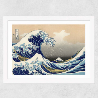The Great Wave Off Kanagawa A2 (42 x 59.4cm) Frame Black Medium (22mm) 
