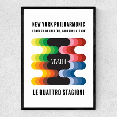 Le Quattro Stagioni 50x70cm Frame Black Narrow (15mm) 