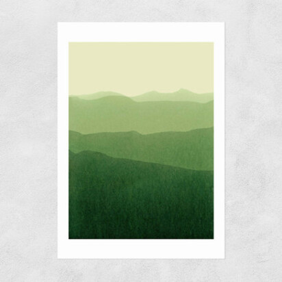 Gradient Landscape Green A1 (59.4 x 84.1cm) Frame Black Medium (22mm) 