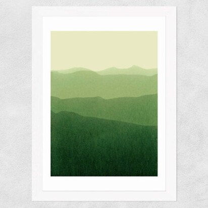 Gradient Landscape Green A1 (59.4 x 84.1cm) Frame Black Medium (22mm) 