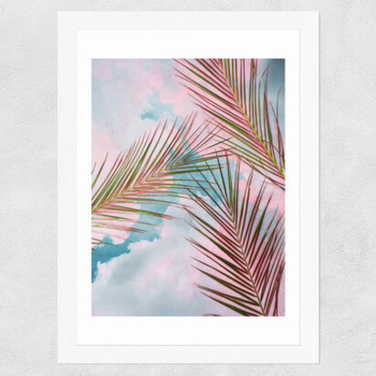 Palms + Sky A2 (42 x 59.4cm) Frame Black Narrow (15mm) 