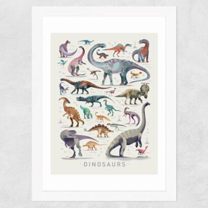 Dinosaurs by Dieter Braun A3 (29.7 x 42cm) Unframed 